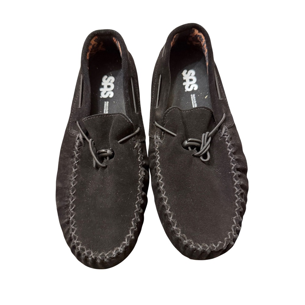 SAS Running Late X-Slip On Loafers With Leopard Lining Size 7.5